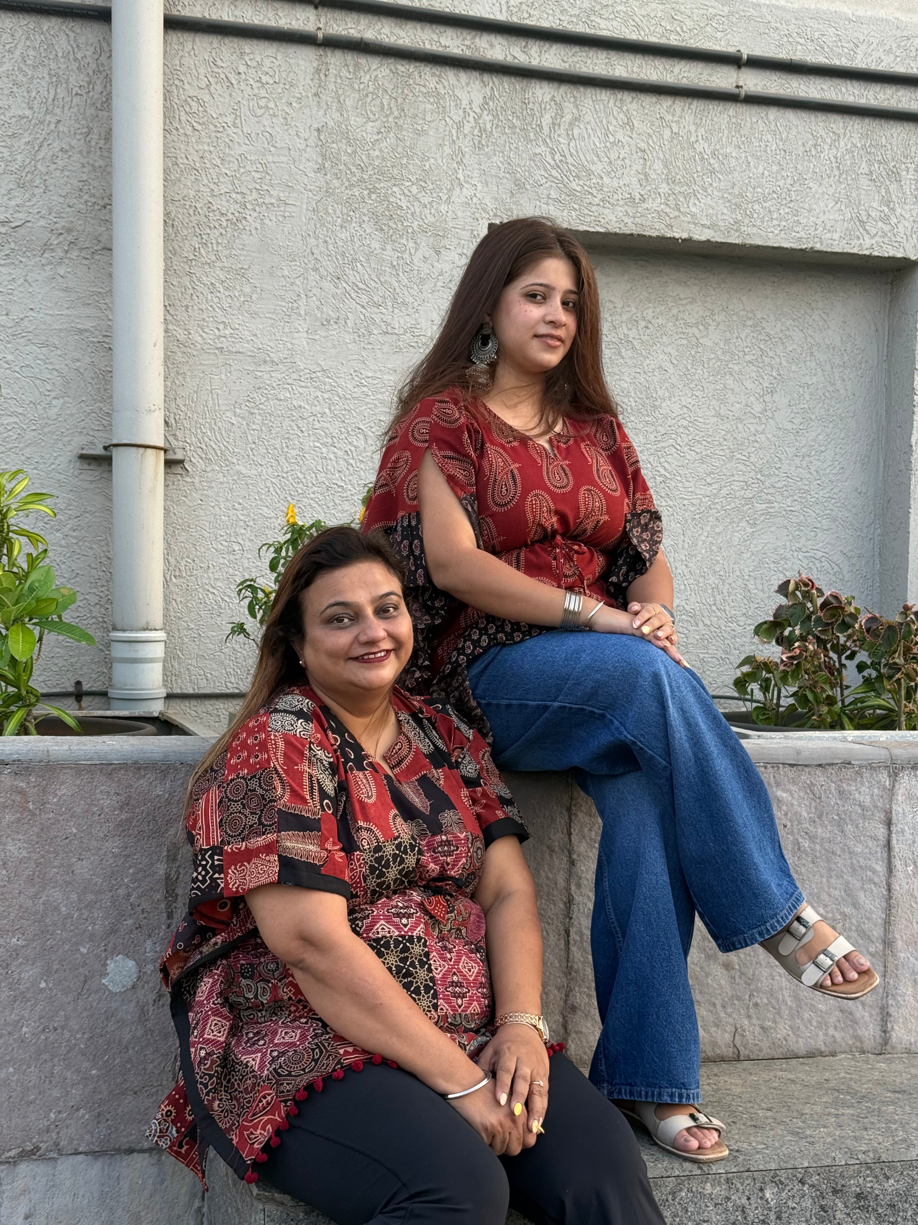 Kaveri Patchwork Print Free Size Kaftan