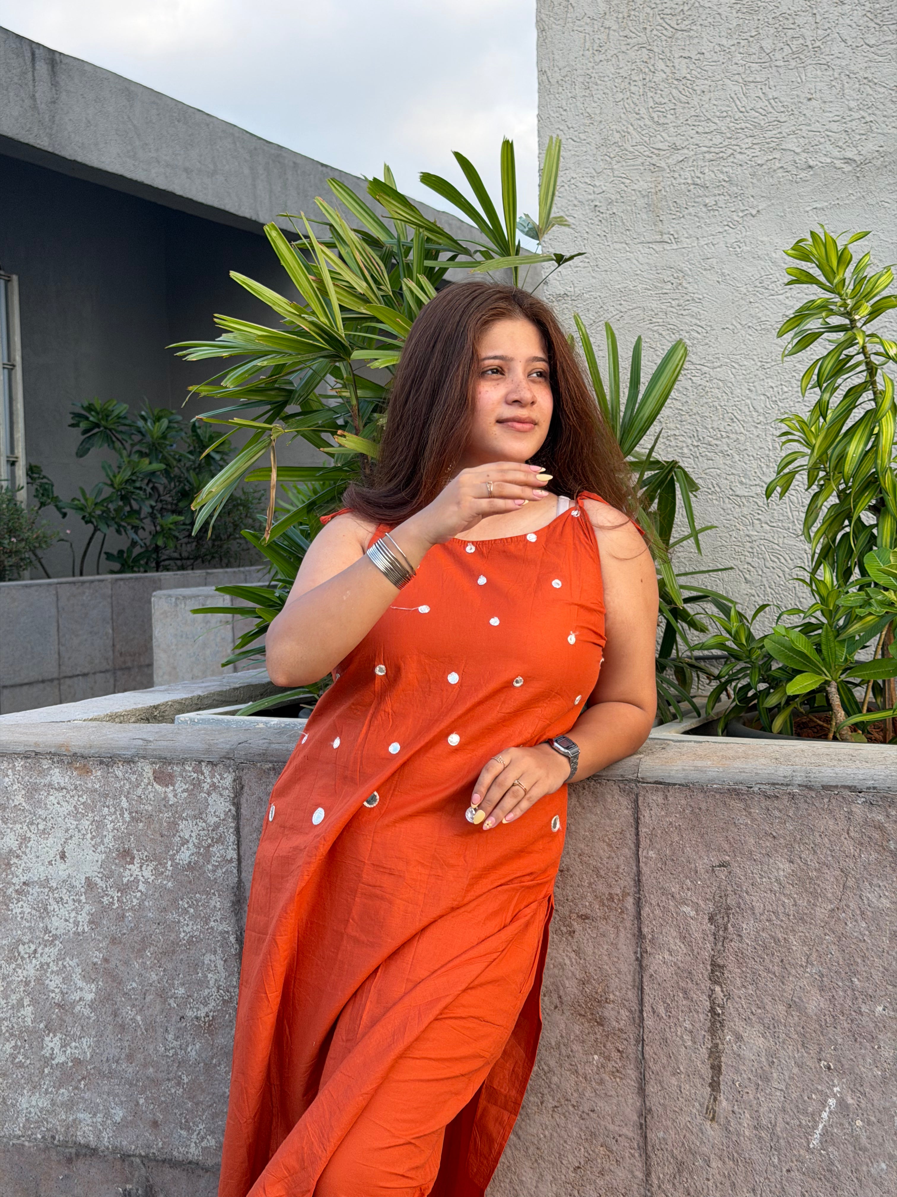 Latika Mirror Work Coord Set Kurti